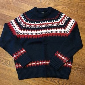 J Crew fair isle style ski sweater